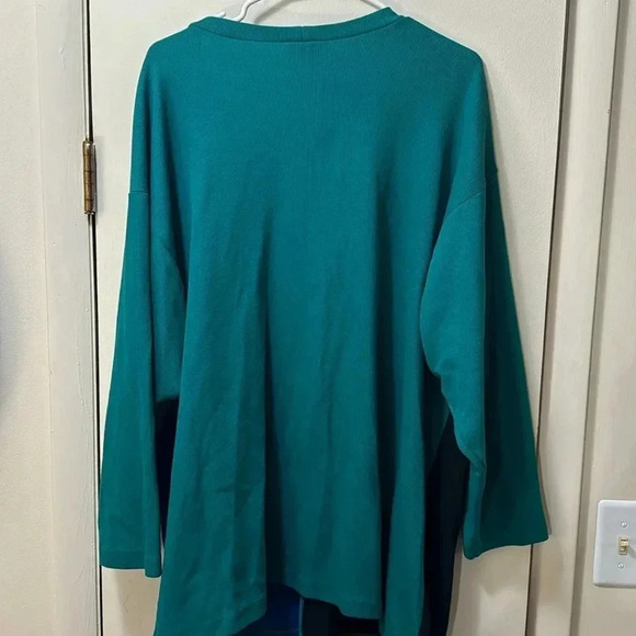 VTG Made in USA Country Collection WMN’s Sweater Cardigan Top XL Blue/Blk/Grn - Picture 8 of 17